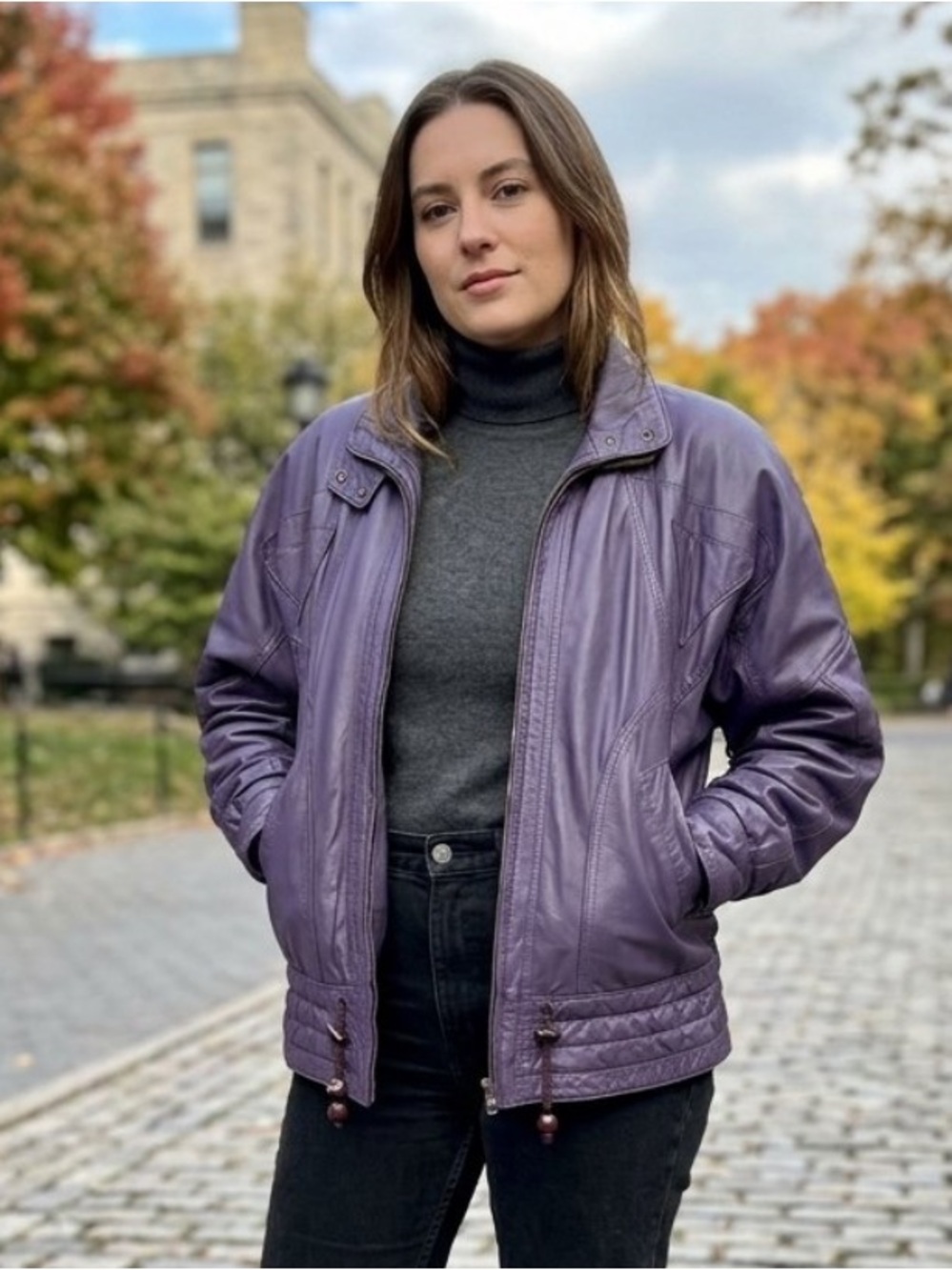 Vintage THE LEATHER RANCH Purple Leather Jacket
Large